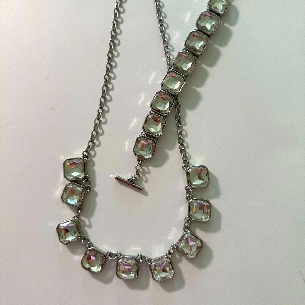 Chloe & Isabel silver necklace and bracelet.